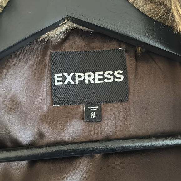 Express Faux Fur Vest in Brown - Picture 9 of 10